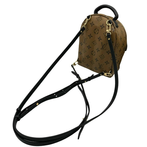 【中古】 LOUIS VUITTON ルイヴィトン モノグラムリバース パームスプリングミニ バックパック M44872 ゴールド金具 リュック 中古品 (LOUIS VUITTON,monogram reverse,parmspring,mini,monogramcanvas,gold,backpack,used)