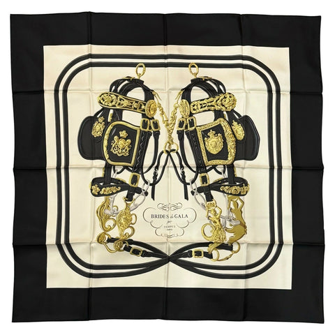 【新品未使用】 Hermes エルメス SCARF スカーフ カレ90 《ブリッド・ドゥ・ガラ》 H001266S75シルク100％ レディース ギフト プレゼント