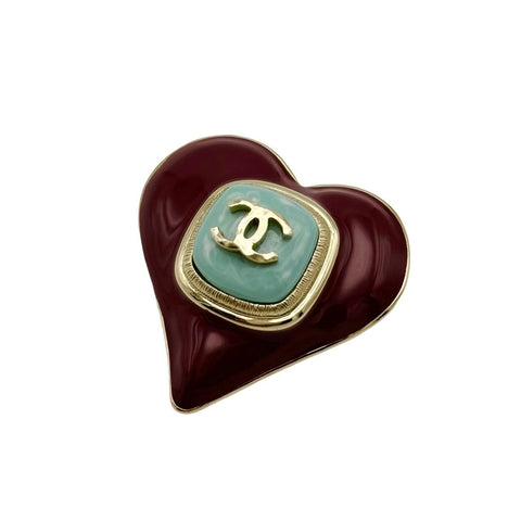 [Used] CHANEL Heart Motif GP Brooch Gold B21K (2021) Branded Accessories Brooch Used (CHANEL, heart motif, brooch, gold, used)