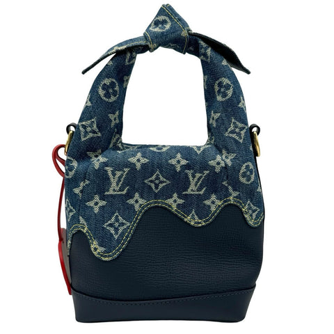 【中古】 LOUIS VUITTON ルイヴィトン ジャパニーズクルーザー M45970 ICチップ デニム×トリヨンレザー ゴールド金具 2way ハンドバッグ 中古品 (LOUIS VUITTON,japanese cruiser,denim,taurillonlether,ic,gold,shourderbag,hanndobag,used)