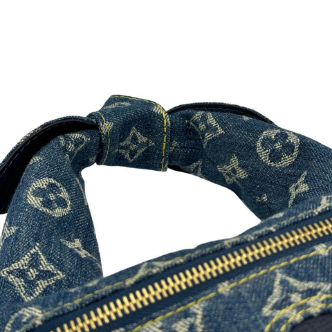 【中古】 LOUIS VUITTON ルイヴィトン ジャパニーズクルーザー M45970 ICチップ デニム×トリヨンレザー ゴールド金具 2way ハンドバッグ 中古品 (LOUIS VUITTON,japanese cruiser,denim,taurillonlether,ic,gold,shourderbag,hanndobag,used)