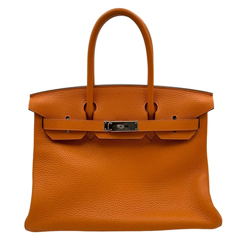 【中古】 Hermes エルメス バーキン30 オレンジ トリヨンクレマンス オレンジ系 シルバー金具 □M刻(2009年) ブランドバッグ ハンドバッグ バッグ  中古品 レディース (HERMES,BIRKIN30,orange,clemence,silver,handbag,used)