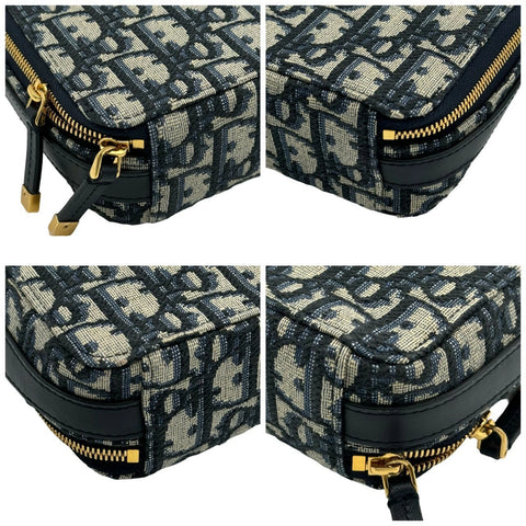 【中古】 Christian Dior ディオール 30 モンテーニュ ボックス ショルダーバッグ ネイビー キャンバス×レザー ゴールド金具 中古品 (Christian Dior,30 montaigne box,navy,canvas,lether,gold,shourderbag,used)