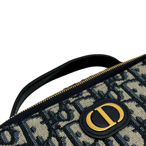 【中古】 Christian Dior ディオール 30 モンテーニュ ボックス ショルダーバッグ ネイビー キャンバス×レザー ゴールド金具 中古品 (Christian Dior,30 montaigne box,navy,canvas,lether,gold,shourderbag,used)