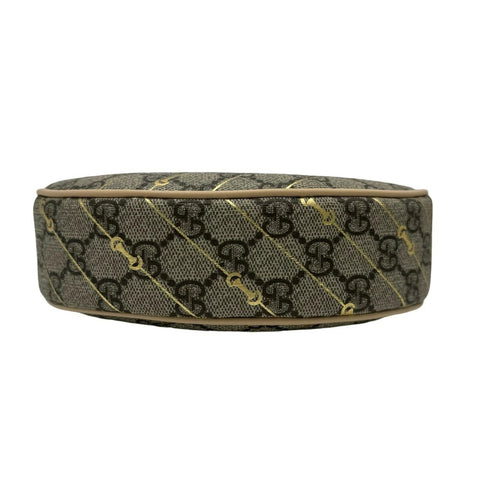 【中古】 GUCCI グッチ GGキャンバス スプリーム ホースビット ショルダーバッグ ゴールド金具 ベージュ 中古品 (GUCCI,GG,canvas,supreme,hosebit,gold,beige,shoulderbag,used)