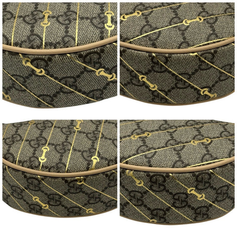 【中古】 GUCCI グッチ GGキャンバス スプリーム ホースビット ショルダーバッグ ゴールド金具 ベージュ 中古品 (GUCCI,GG,canvas,supreme,hosebit,gold,beige,shoulderbag,used)