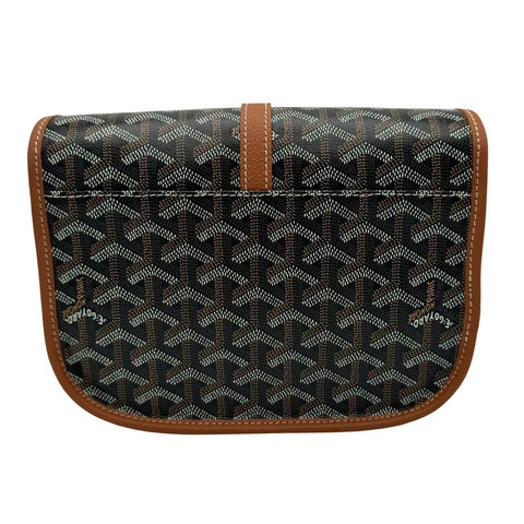 【中古】 GOYARD ゴヤール ベルヴェデーレPM ブラック×ブラウン キャンバス×カーフスキン ショルダーバッグ シルバー金具 ブランドバッグ 中古品 (GOYARD,belvedere,pm,black,brown,canvas,calfskin,silver,shourderbag,used)