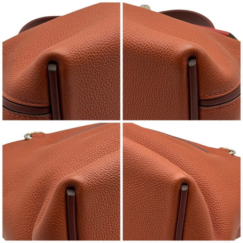 【中古】 Hermès エルメス ヴァンキャトル 24/24 29 ブリック ルージュアッシュ ルージュピマン ブルーフリーダ トゴ スイフト シルバー金具 Z刻(2021年) 2wayバッグ 中古品  (HERMES,vanquatre,multicolor,togo,swift,silver,handbag,shoulderbag,used)