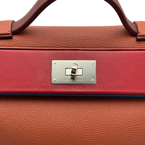 [Used] Hermès Vanquatre 24/24 29 Brick Rouge H Rouge Piment Bleu Frida Togo Swift Silver Hardware Z Engraved (2021) 2-way Bag Used (HERMES, vanquatre, multicolor, togo, swift, silver, handbag, shoulder bag, used)