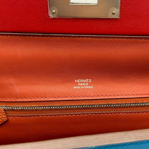 [Used] Hermès Vanquatre 24/24 29 Brick Rouge H Rouge Piment Bleu Frida Togo Swift Silver Hardware Z Engraved (2021) 2-way Bag Used (HERMES, vanquatre, multicolor, togo, swift, silver, handbag, shoulder bag, used)