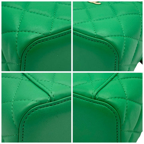 [Used] CHANEL Chanel Matelasse Mini Vanity Chain Shoulder Bag Green Lambskin Green Gold Hardware 29 Series (2020) Used (CHANEL, minivanity, chain, shourderbag, lambskin, green, gold, used)