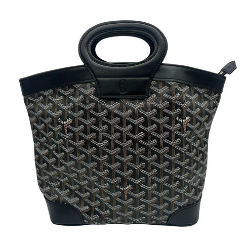 [Used] GOYARD Beluga PM Black Canvas x Calfskin Handbag Silver Hardware Brand Bag Used (GOYARD, beluga, pm, black, canvas, calfskin, silver, handbag, used)