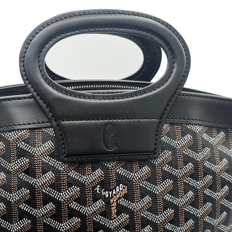 【中古】 GOYARD ゴヤール ベルーガPM ブラック キャンバス×カーフスキン ハンドバッグ シルバー金具 ブランドバッグ 中古品 (GOYARD,beluga,pm,black,canvas,calfskin,silver,handbag,used)