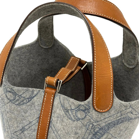 [Used] Hermes Picotin Lock PM Gray Gold Swift Felt Silver Hardware L Engraved (2008) Brand Bag Handbag Bag Used Women's (HERMES, PICOTIN LOCK PM, GRAY GOLD, SWIFT FELT, silver, handbag, used)