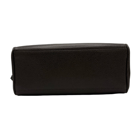 【中古】 CHANEL シャネル COCOMARK COSME POUCH ココマーク コスメポーチ POUCH ブラウン キャビアスキン 中古 BROWM CAVIARSKIN
