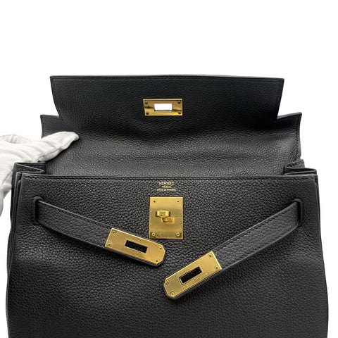 【中古】 Hermes エルメス KELLY28 ケリー28 ハンドバッグ T刻印(2015年) ブラック トゴ 中古 USED バッグ