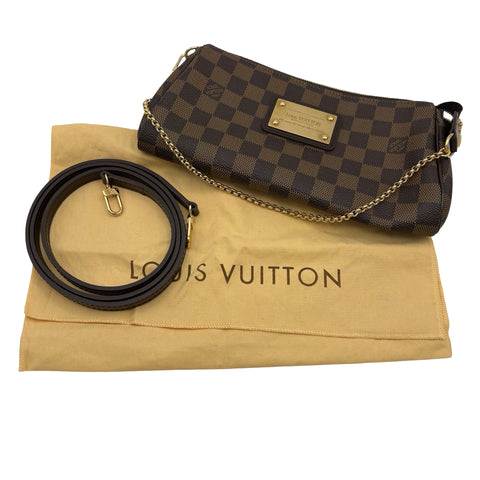 【中古】 LOUIS VUITTON ルイ・ヴィトン DAMIER EVA ダミエ エヴァ ショルダーバッグ DU3069(2009年) エベヌ キャンバス 中古 USED バッグ