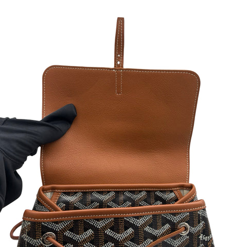 【中古】 GOYARD ゴヤール ALPIN MINI アルパン ミニバックパック バックパック ブラック＆ナチュラル キャンバス×カーフスキン 中古 USED バッグ