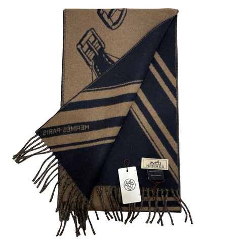 【新品未使用】 Hermès エルメス カシミヤマフラー 《ジグザグのサングル》 H394808T07 カシミヤ100% 25cm×170cm マフラー エルメスマフラー プレゼント ギフト