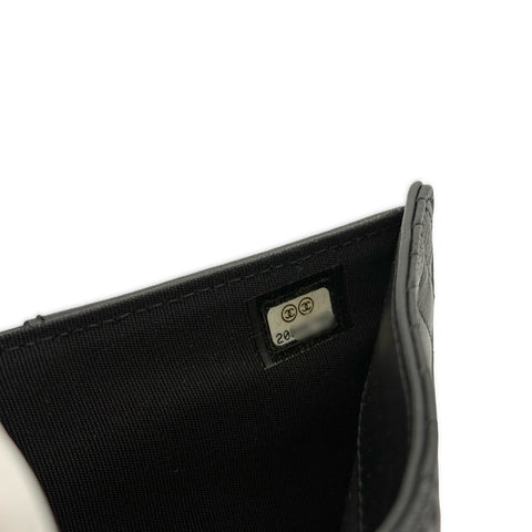 【中古】 CHANEL シャネル SO BLACK V WALLET Vステッチ 長財布 小物 ブラック ラムスキン 中古