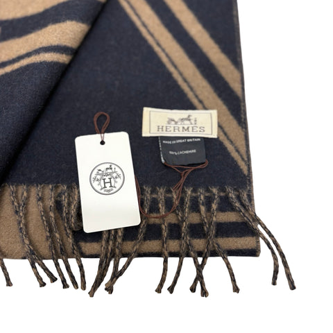 【新品未使用】 Hermès エルメス カシミヤマフラー 《ジグザグのサングル》 H394808T07 カシミヤ100% 25cm×170cm マフラー エルメスマフラー プレゼント ギフト