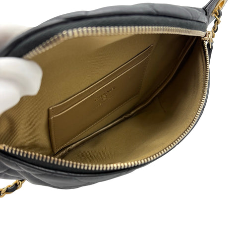 【中古】CHANEL シャネル Belt 2way Bag ウエストバッグ ボディバッグ ランダム番(2021年～) ブラック ラムスキン 中古 USED バッグ