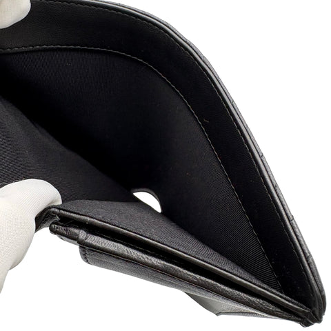 【中古】 CHANEL シャネル SO BLACK V WALLET Vステッチ 長財布 小物 ブラック ラムスキン 中古