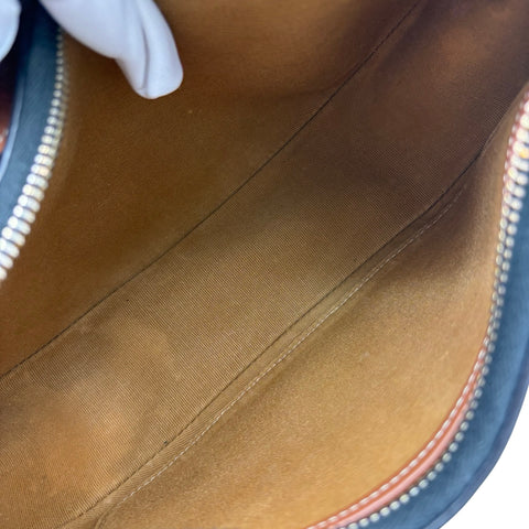 【中古】 CELINE セリーヌ AVA TRIOMPHE アヴァ トリオンフ  ショルダーバッグ ブラウン キャンバス カーフスキン USED USED バッグ