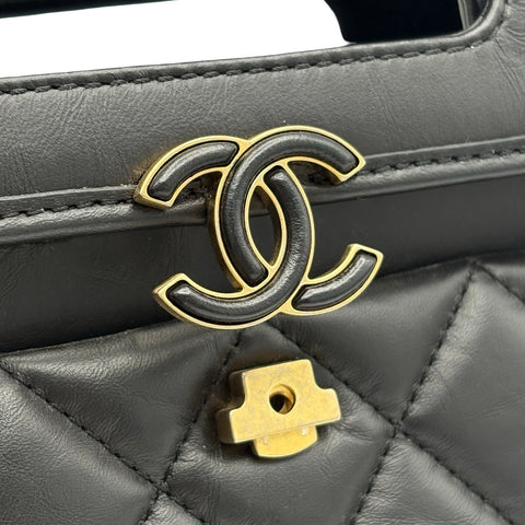 【中古】 CHANEL シャネル MINI FLAP BAG ミニフラップバッグ ショルダーバッグ ランダム番(2021年～) ブラック カーフスキン 中古 USED バッグ