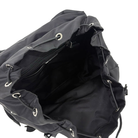 【美品】 PRADA プラダ BACKPACK トライアングルロゴ バックパック ICチップ ブラック ナイロン 美品 中古 USED バッグ