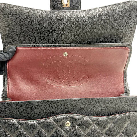 【中古】 CHANEL シャネル MATELASSE CHAIN SHOULDER BAG マトラッセ チェーンショルダーバッグ ショルダーバッグ 18番台(2014年) ブラック キャビアスキン 中古 USED バッグ
