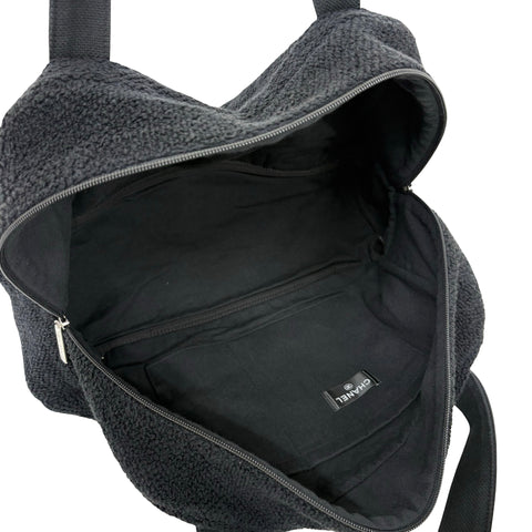 【中古】 CHANEL シャネル ビーチバッグ  タオル ポーチ 三点セット ブラック ブランドバッグ   中古品