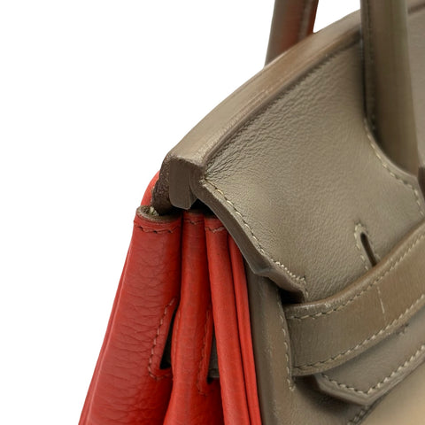 【中古】 Hermès エルメス バーキン30 カザック マルチカラー クレマンス×スイフト シルバー金具 □P刻(2012年) ブランドバッグ ハンドバッグ バッグ  中古品 レディース