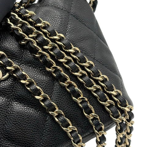 【美品】CHANEL シャネル CHAIN SHOULDER BAG チェーンショルダーバッグ ショルダーバッグ ランダム番(2021年~) ブラック キャビアスキン 美品 中古 USED バッグ