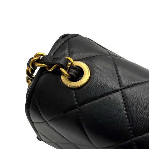 【中古】 CHANEL シャネル MATELASSE CHAINSHOULDERBAG チェーンショルダーバッグ ショルダーバッグ 2番台(1993-1994年) ブラック ラムスキン ヴィンテージ 中古 USED バッグ