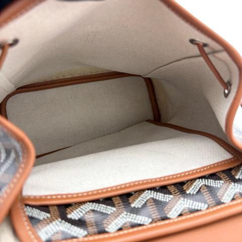 【中古】 GOYARD ゴヤール ALPIN MINI アルパン ミニバックパック バックパック ブラック＆ナチュラル キャンバス×カーフスキン 中古 USED バッグ