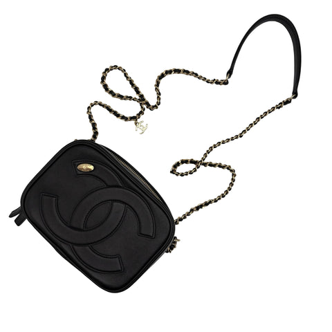 【中古】 CHANEL シャネル CHAINSHOULDERBAG チェーンショルダーバッグ ショルダーバッグ 27番台(2018‐2019年) ブラック ラムスキン 中古 USED バッグ