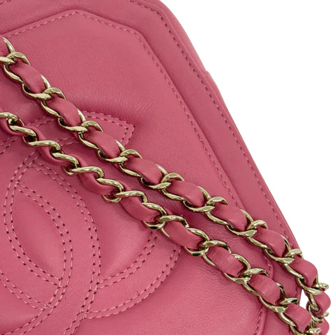 【中古】 CHANEL シャネル SQUARE SHOULDER BAG スクエアショルダーバッグ ショルダーバッグ 29番台(2020年) ピンク ラムスキン 中古 USED バッグ