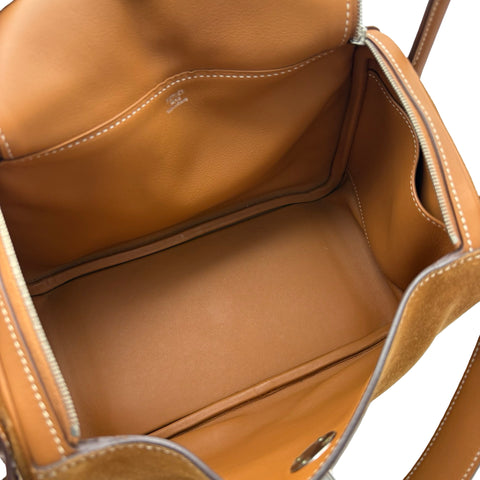 【中古】 Hermes エルメス LINDY26 リンディ26   スウェード/スイフト ▢R(2014年) ブランドバッグ ショルダーバッグ  中古品 レディース