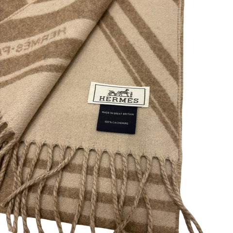 [Brand new, unused] Hermes cashmere scarf "Zigzag Sangle" H394808T01 100% cashmere 170cm scarf Hermes scarf present gift