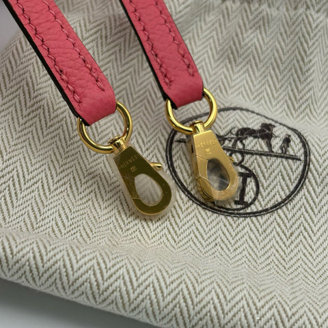 【美品】 Hermes エルメス MINI KELLY ミニケリー ハンドバッグ Ｄ刻 (2019年) ローズリップスティック エプソン 中古 USED バッグ
