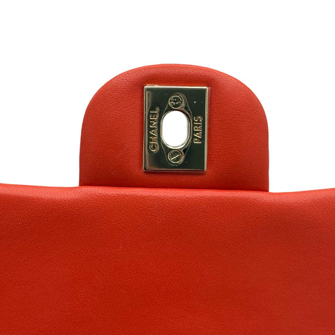 【中古】 CHANEL シャネル MINI MATELASSE FLAP BAG ミニマトラッセ ショルダーバッグ 24番台(2017年) レッド系 ラムスキン 中古 USED SALE