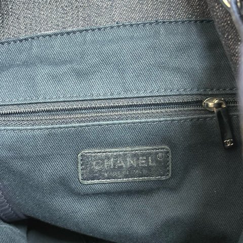 【中古】 CHANEL シャネル DEAUVILLE ドーヴィル バックパック 23番台(2016年) - デニム・レザー 中古 USED バッグ