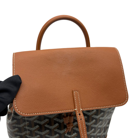 【中古】 GOYARD ゴヤール ALPIN MINI アルパン ミニバックパック バックパック ブラック＆ナチュラル キャンバス×カーフスキン 中古 USED バッグ