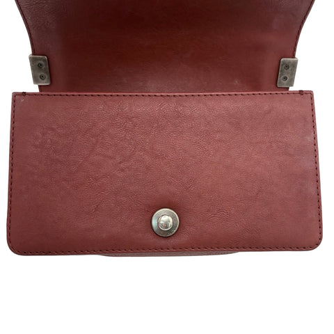 【中古】 CHANEL シャネル BOY CHANEL ボーイシャネル ショルダーバッグ 19番台(2014年) ワイレッド レザー 中古 USED バッグ