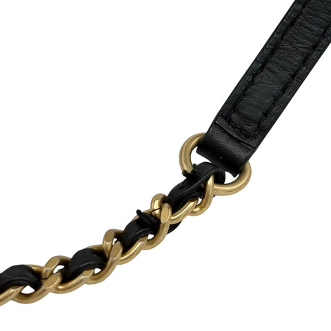 【中古】 CHANEL シャネル MINI FLAP BAG ミニフラップバッグ ショルダーバッグ ランダム番(2021年～) ブラック カーフスキン 中古 USED バッグ