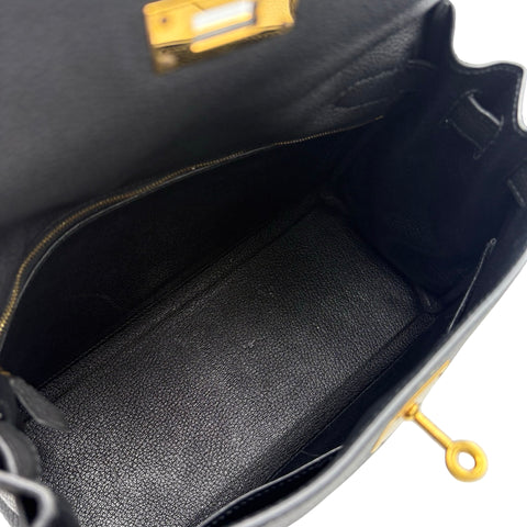 【中古】 Hermes エルメス KELLY28 ケリー28 ハンドバッグ T刻印(2015年) ブラック トゴ 中古 USED バッグ