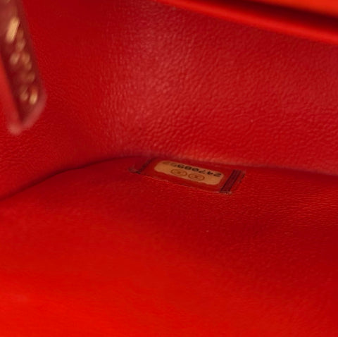 【中古】 CHANEL シャネル MINI MATELASSE FLAP BAG ミニマトラッセ ショルダーバッグ 24番台(2017年) レッド系 ラムスキン 中古 USED SALE