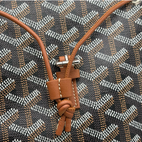 【中古】 GOYARD ゴヤール ALPIN MINI アルパン ミニバックパック バックパック ブラック＆ナチュラル キャンバス×カーフスキン 中古 USED バッグ
