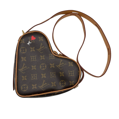 【中古】 LOUIS VUITTON ルイ・ヴィトン ハート型  ショルダーバッグ モノグラム キャンバス 中古 USED バッグ